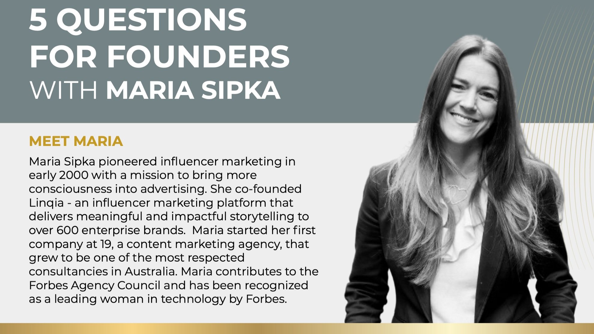 5 Questions For Founders with Maria Sipka